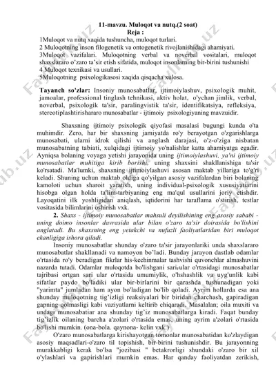 muloqot va nutq — DOCX