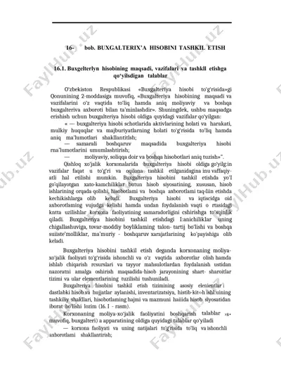 buxgalteriya hisobi tashkil etish — DOCX