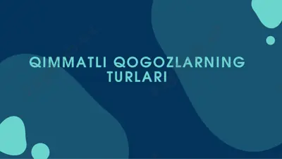 qimmatli qog'ozlar — PDF
