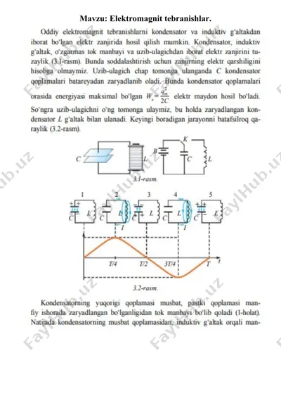 elektromagnit tebranishlar — DOCX