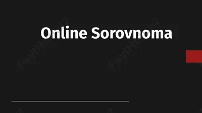 online sorovnoma — PPTX