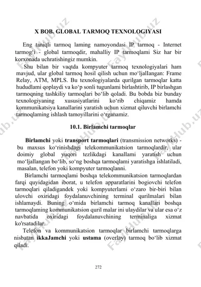 global tarmoq texnologiyasi — DOCX