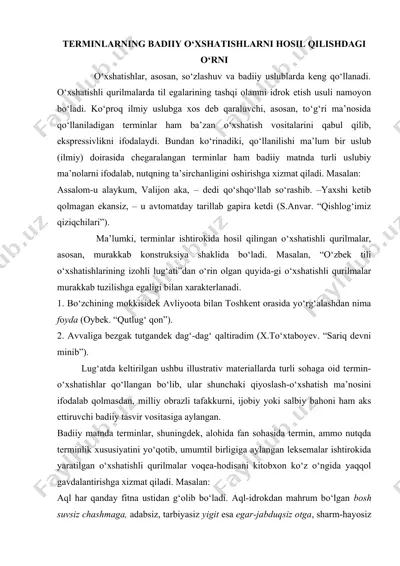 badiiy o‘xshatishlar — DOCX