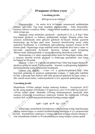 oligosaxaridlar — DOCX