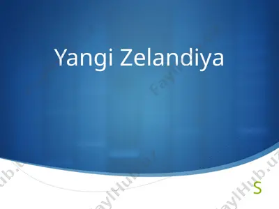 yangi zelandiya — PPTX