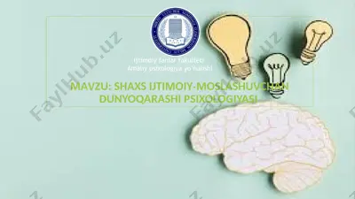 ijtimoiy-moslashuvchan dunyoqarashi psixologiyasi — PPTX