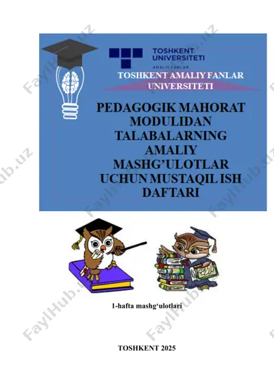 pedagogik mahorat moduli — DOCX