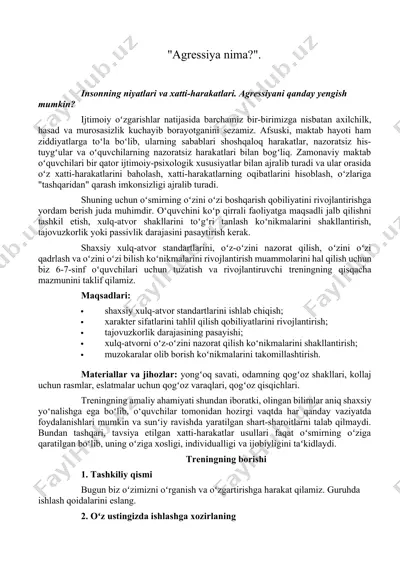 **shaxsiy xulq-atvorlik va tinglovchilik treningi** — DOCX