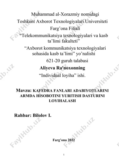 individual loyiha ishi — DOCX