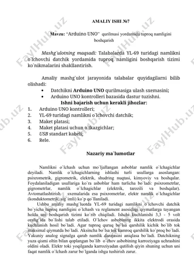 arduino uno qurilmasi — DOCX