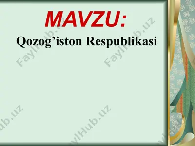 qоzоg’istоn rеspublikаsi — PPTX