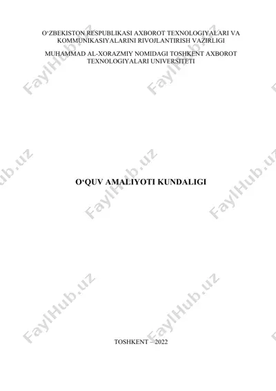 kiberxavfsizlik fakulteti amaliyoti kundaligi — DOCX