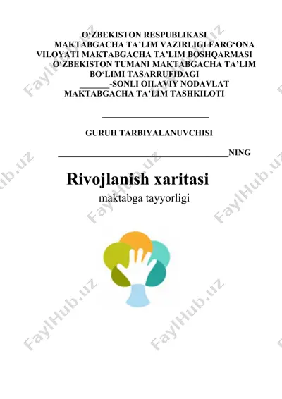 bolaning maktabga tayyorligi xaritasi — DOCX