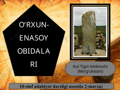 o‘rxun-enasoy obidalari 10 - sinf — PPT