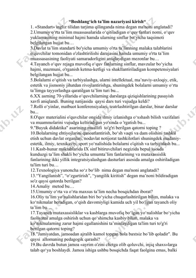 boshlang‘ich ta’lim nazariyasi kirish — DOCX