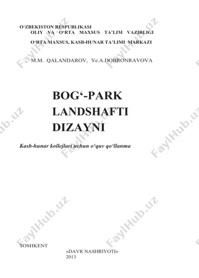 bog‘-park landshafti dizayni — DOCX