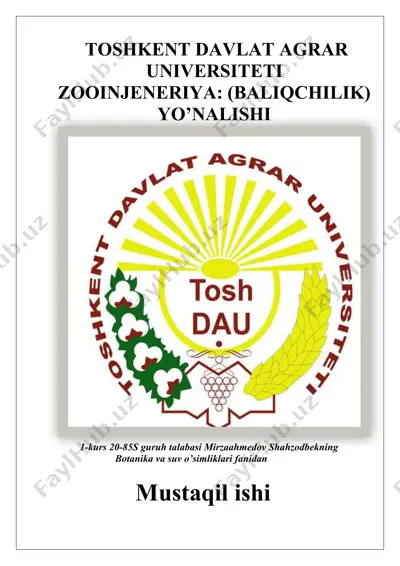 o'simlik hujayrasining tuzilishi — DOCX