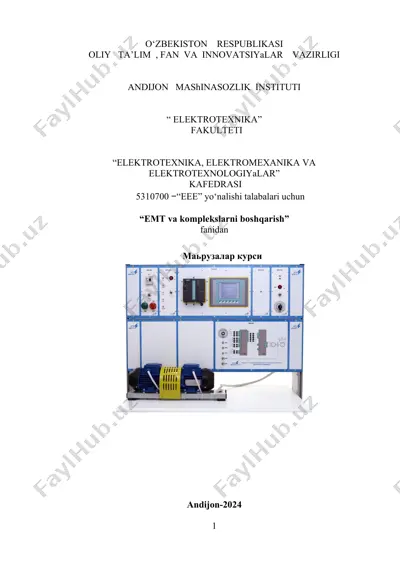 emt va komplekslarni boshqarish — DOCX