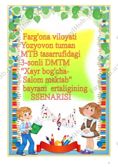 "bog'cha - salom maktab" yozuvlari — DOCX