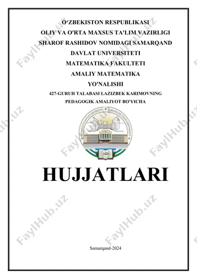 amaliy matematika hujjatlari — DOCX