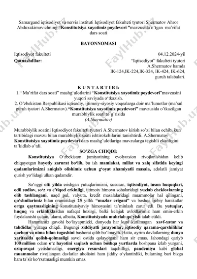 "konstitutsiya xayotimiz poydevori" — DOCX