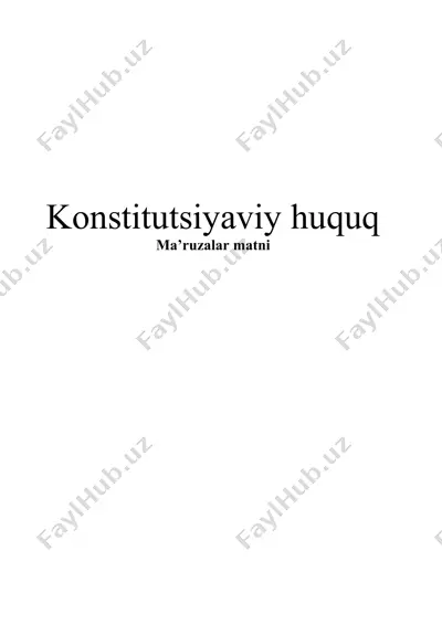 konstitutsiyaviy huquq — DOCX