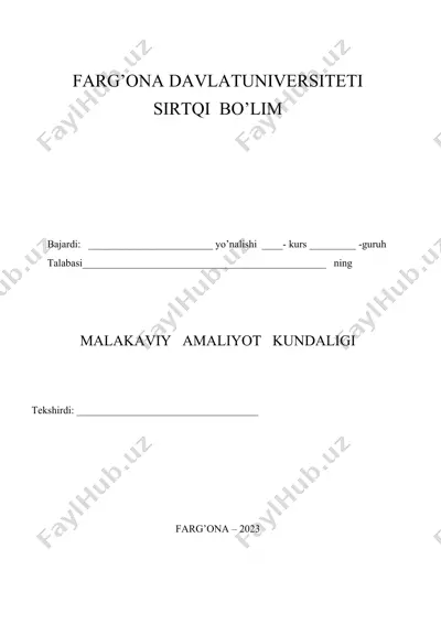 pedagogik amaliyotning maqsad va vazifalari — DOCX