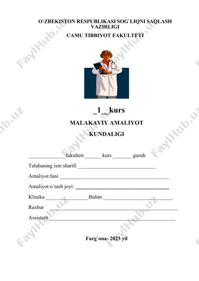 tibbiyot kasbiga kirish moduli — DOCX