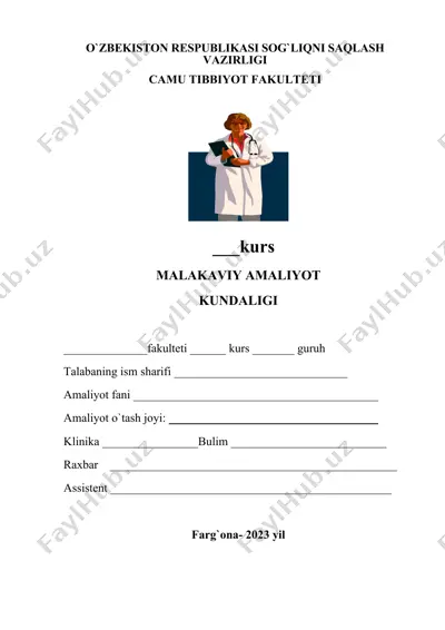 malakaviy amaliyot kunlik ishlar xisoboti — DOCX