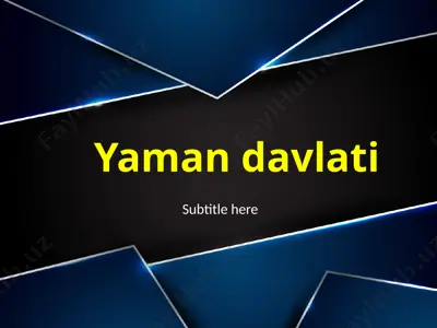 yaman davlati — PPTX