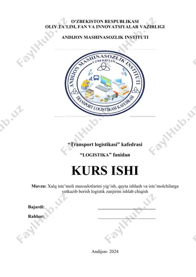 transport logistikasi kurs ishi — DOCX