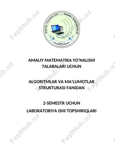 amaliy matematika yo'nalishi talabalari uchun — DOCX