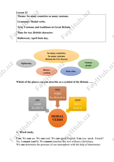 modal verbs explanation lesson — DOCX