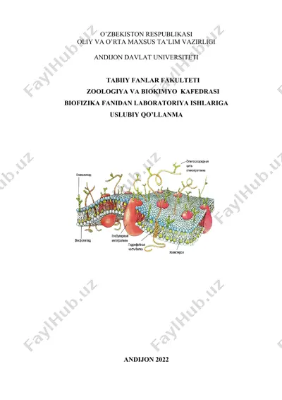 biofizika fanidan tayyorlangan uslubiy qo’llanma — DOCX