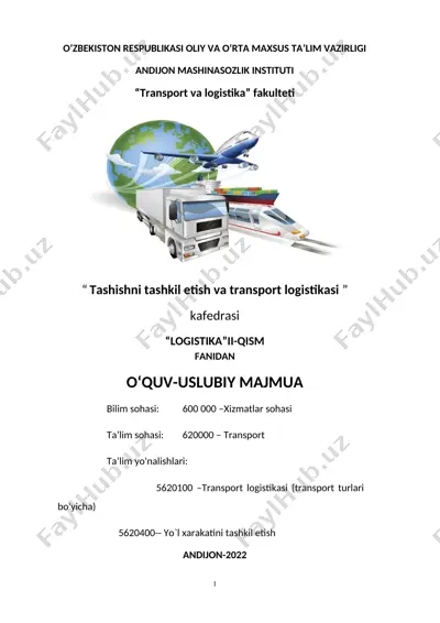 transport va logistika fakulteti darsliklari — DOCX