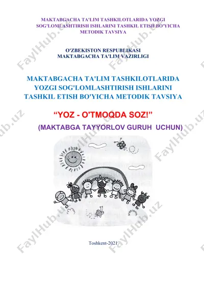 yoz davrida bolalarni sog'lomlashtirish shakl va metodlari — DOCX