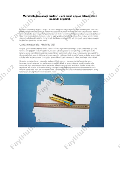 modulli origami — DOCX