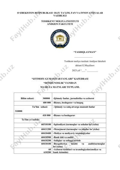 ma’ruza matnlari to‘plami — DOCX