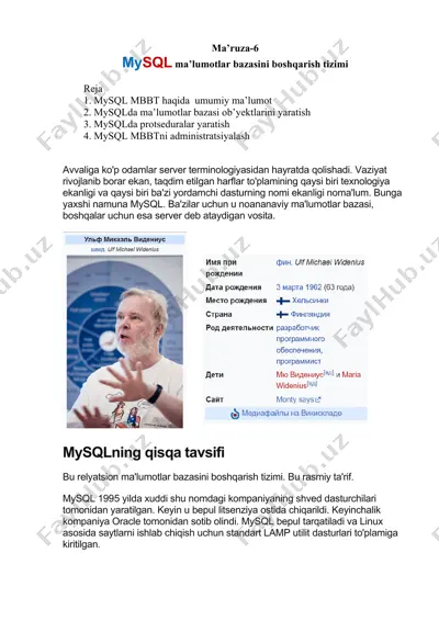 mysql — DOCX