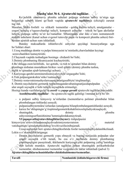 ajratuvchi tagliklar — DOCX