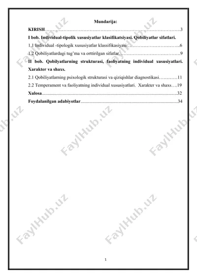 individuallikni izohlovchi xususiyatlar majmuasi — DOCX