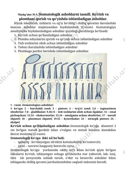 stomatologik asboblar — DOCX