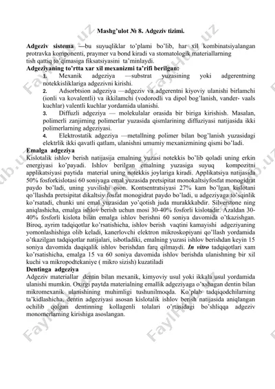 adgeziv tizimi — DOCX