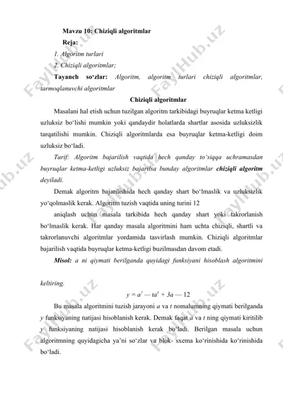 chiziqli algoritmlar — DOCX