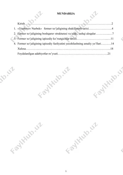 fermer xo‘jaligining iqtisodiy faoliyatini yaxshilashning amaliy yo‘llari — DOCX