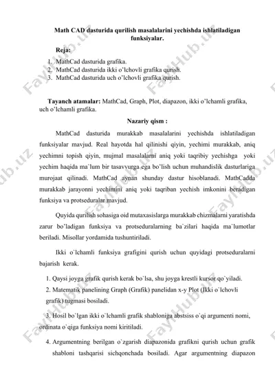 math cad dasturida grafika — DOCX