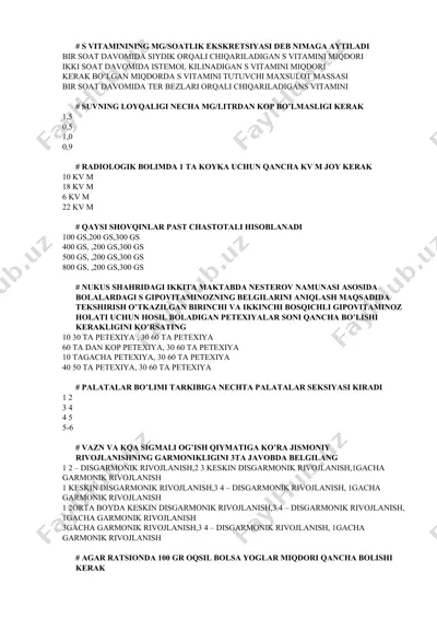 s vitaminining mg/soatlik ekzretsivasi deb nimaga aytiladi — DOCX