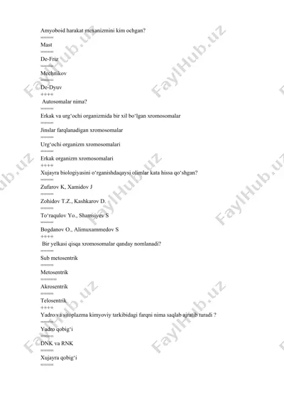 zoologiya ekologiyasi — DOCX