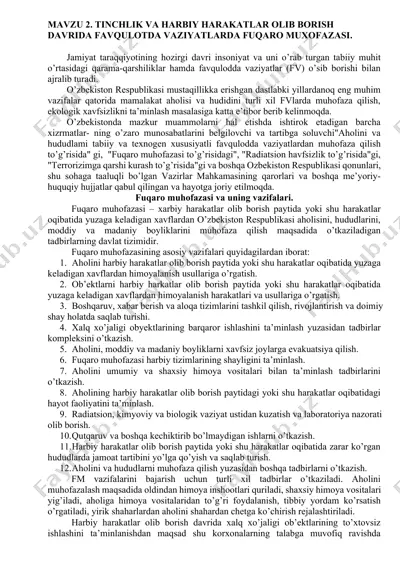 fuqaro muhofazasi va uning vazifalari — DOCX