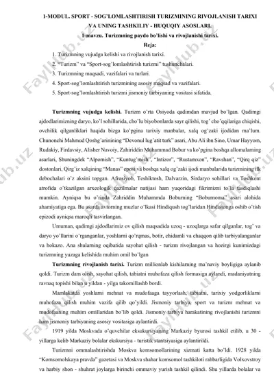 sport-sog’lomlashtirish turizmi — DOCX